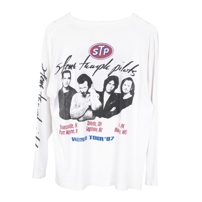 VINTAGE STP STONE TEMPLE PILOTS WORLD TOUR '97 WHITE LONG SLEEVE T-SHIRT