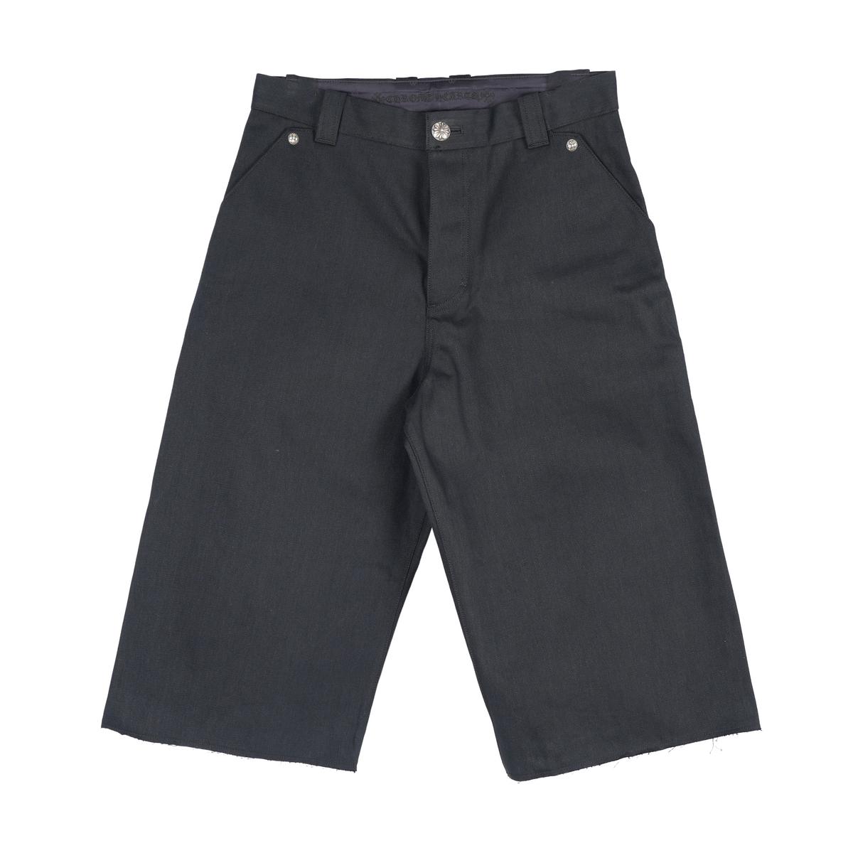 CHROME HEARTS BLACK KS ANKLES DENIM SHORTS