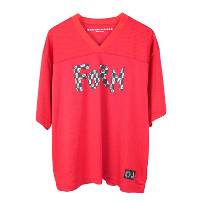 CHROME HEARTS RED MESH 'FORM' SHORT SLEEVE JERSEY