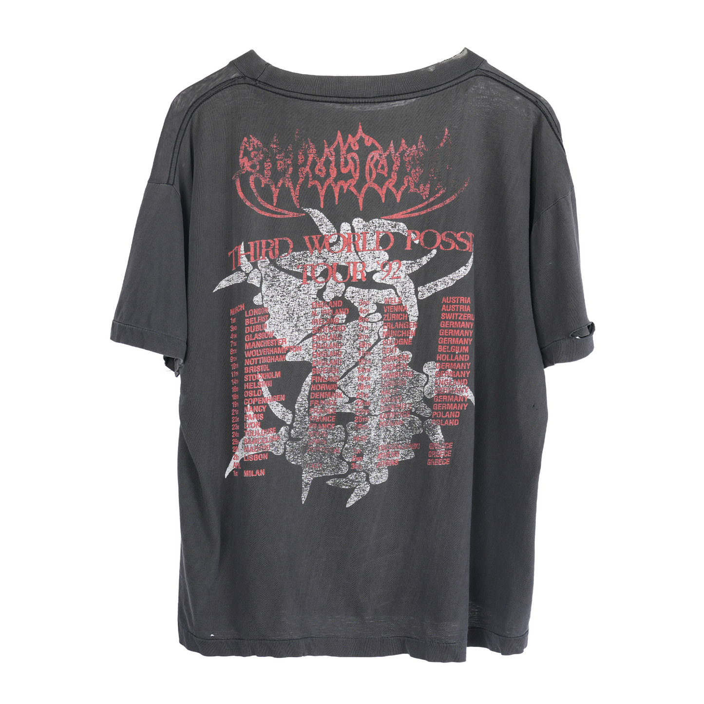 VINTAGE 1992 SEPULTURA THIRD WORLD POSSEE BAND TEE