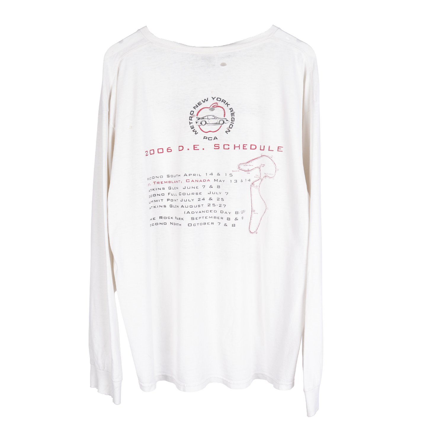 VINTAGE METRO NEW YORK PORSCHE CLUB OF AMERICA LONG SLEEVE TEE
