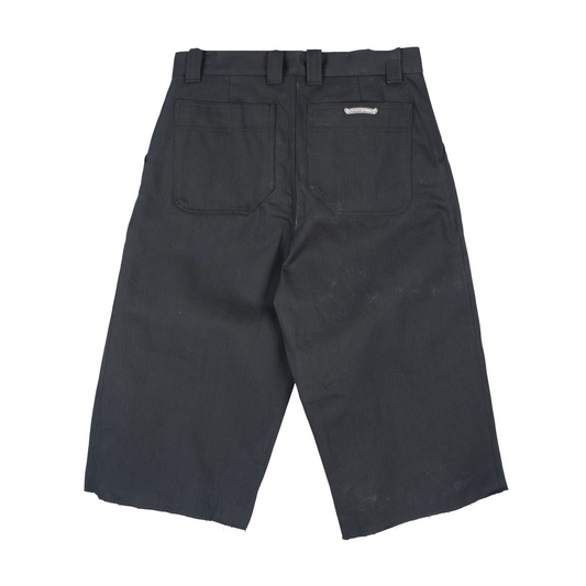 CHROME HEARTS BLACK KS ANKLES DENIM SHORTS