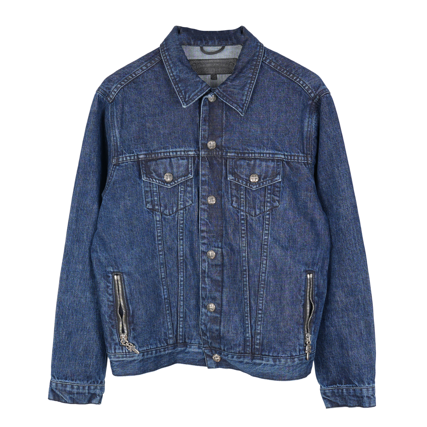 CHROME HEARTS Motorbreath Dagger Zip Denim Jacket