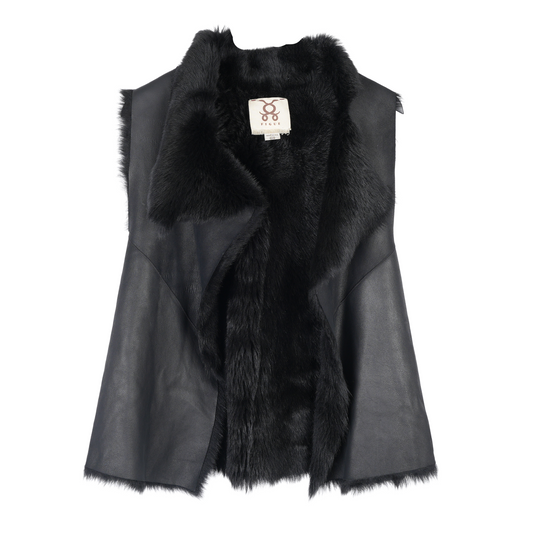 FIGUE LAMBSKIN SHEARLING LEATHER VEST