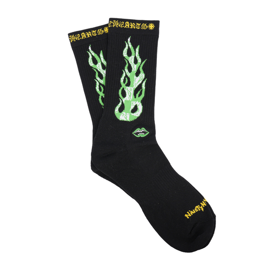 CHROME HEARTS MATTY BOY BLACK FLAME SOCKS