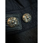 CHROME HEARTS FLEUR DE LIS HARDWARE RAIN COAT NYLON/LEATHER RARE