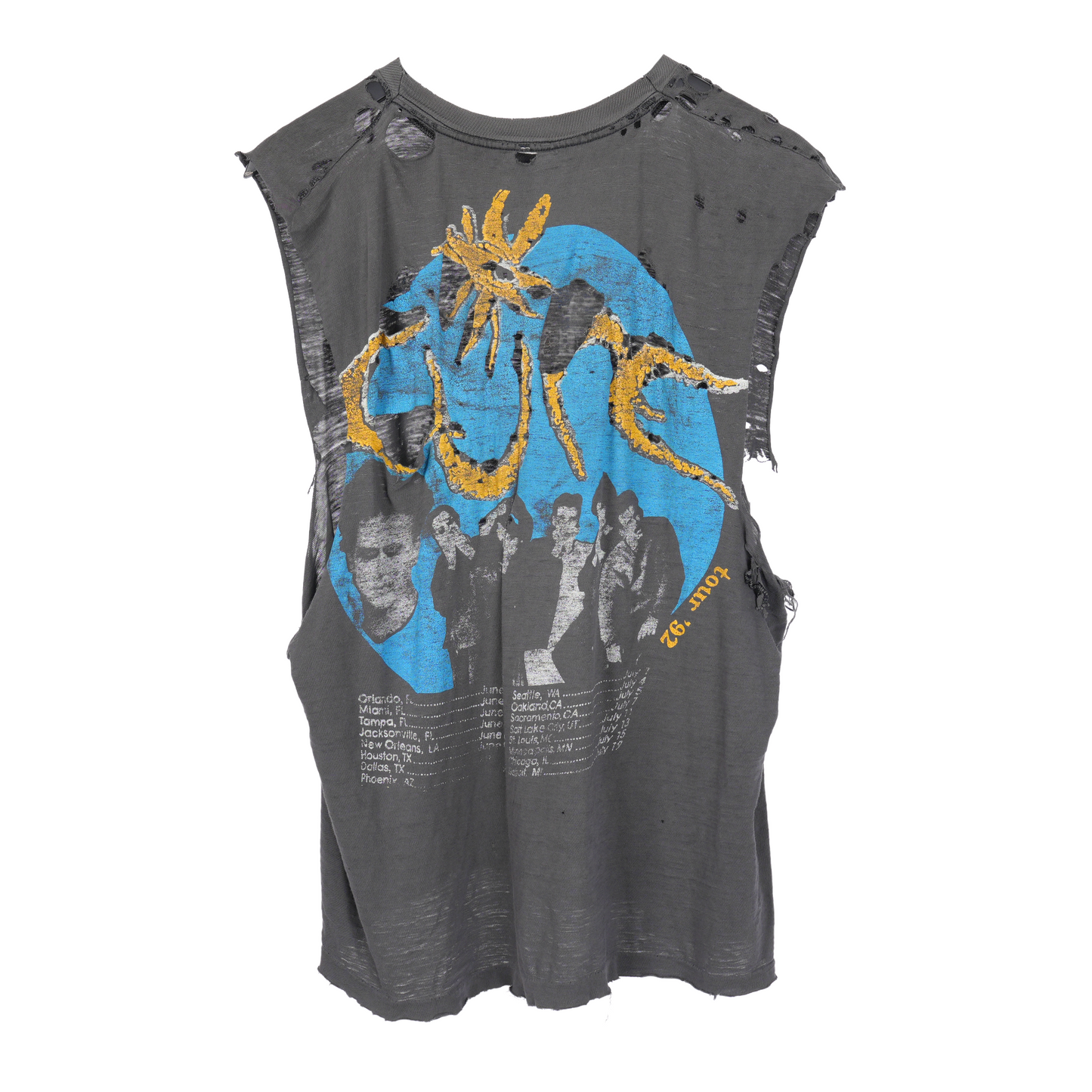 VINTAGE SMOKED THE CURE CUT OFF TEE