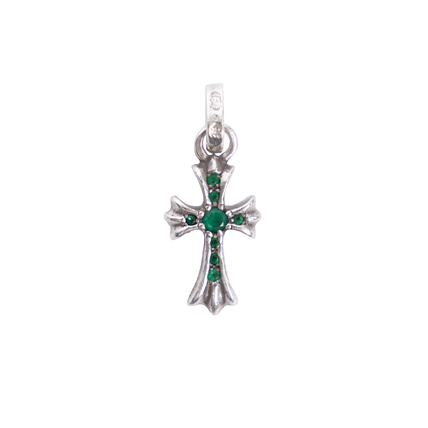 CHROME HEARTS EMERALD BABY FAT PENDANT