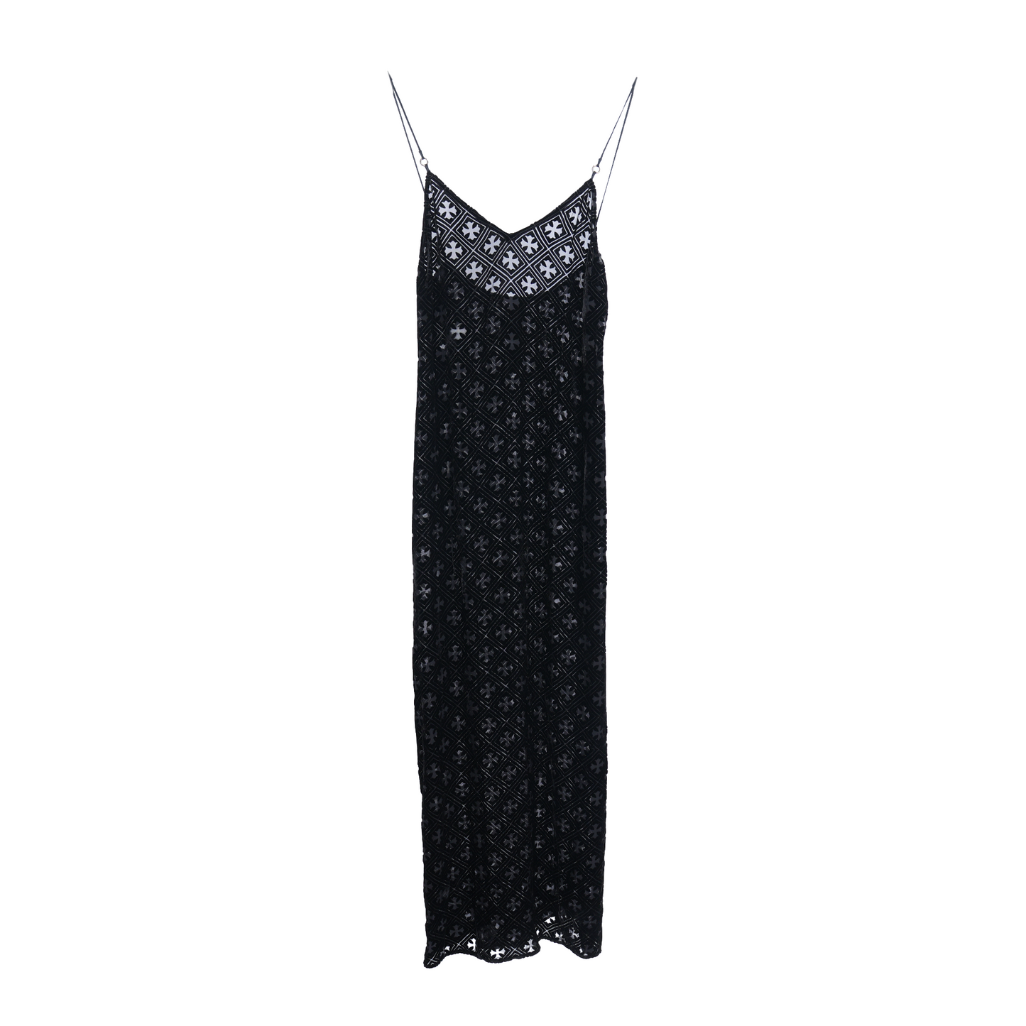 CHROME HEARTS MONOGRAM PLUS WOMEN'S SILK/VISCOSE DRESS SIZE SMALL