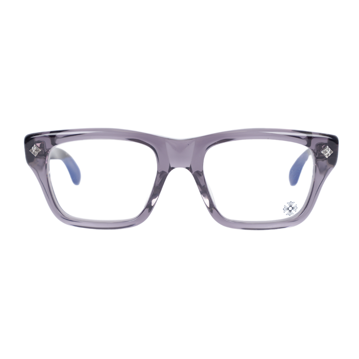 CHROME HEARTS CLEAR PURPLE HOLLYWEIRD GLASSES