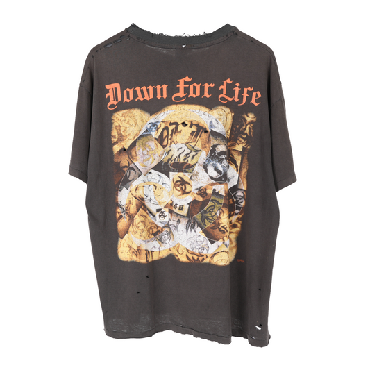 VINTAGE BIOHAZARD DOWN FOR LIFE TRASHED TEE