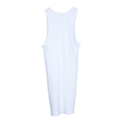 CHROME HEARTS WHITE SEQUIN PATCH TANK TOP ART BASEL