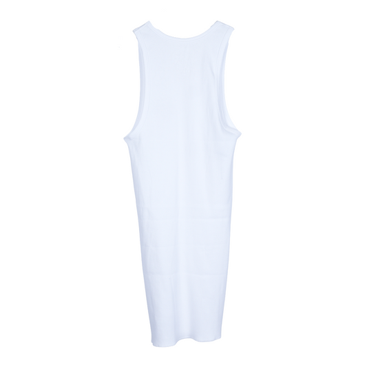 CHROME HEARTS WHITE SEQUIN PATCH TANK TOP ART BASEL