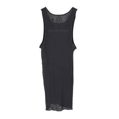 CHROME HEARTS BLACK CANNES LOVE YOU TANK TOP