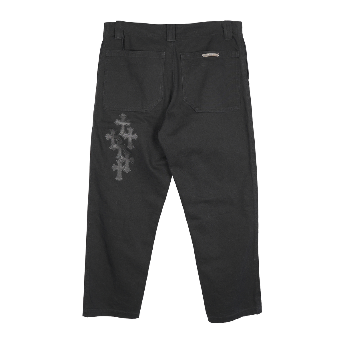 CHROME HEARTS BLACK CROSS PATCH FATIGUE PANTS