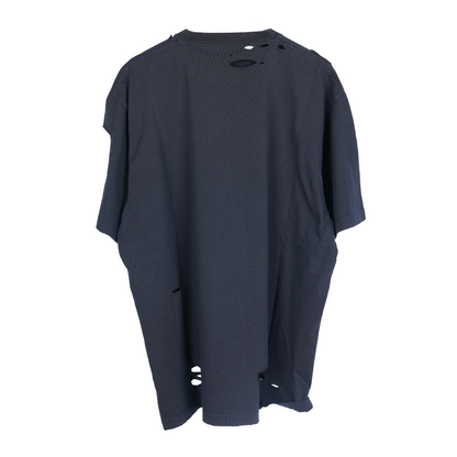BALENCIAGA BLACK DESTROYED TEE