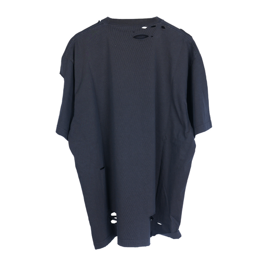 BALENCIAGA BLACK DESTROYED TEE