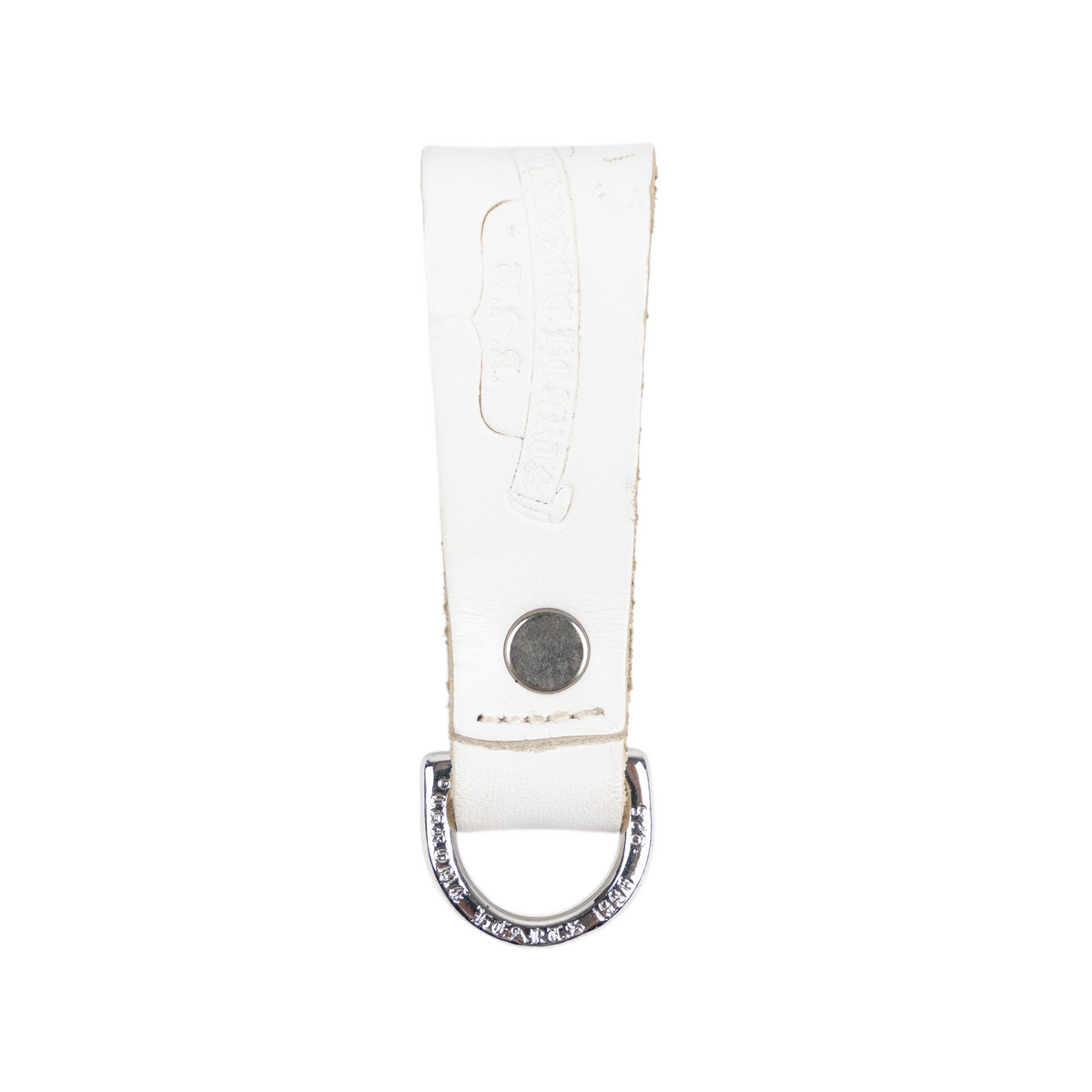 CHROME HEARTS WHITE LEATHER STAR BELT LOOP