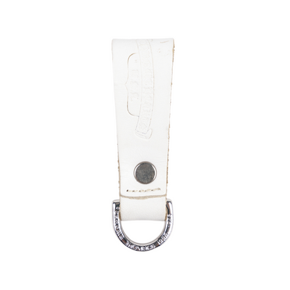 CHROME HEARTS WHITE LEATHER STAR BELT LOOP
