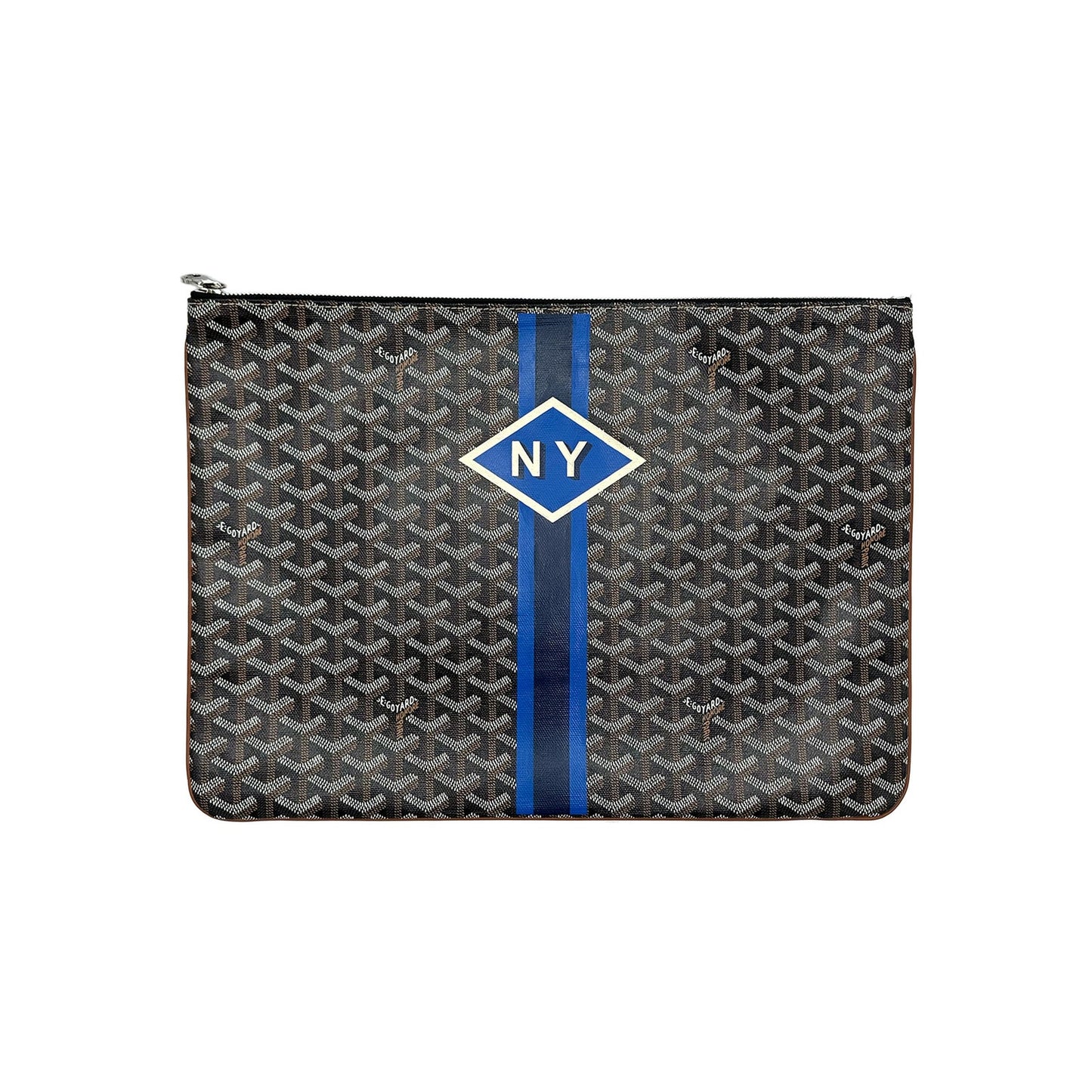 GOYARD SENAT POUCH NAVY BLUE CUSTOM NY PAINT