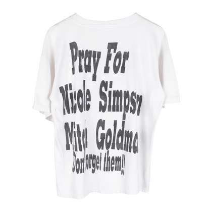 VINTAGE GOLDMAN & NICOLE BROWN PRAYER 1990'S TEE