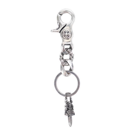 CHROME HEARTS SHORT FANCY LINK KEYCHAIN