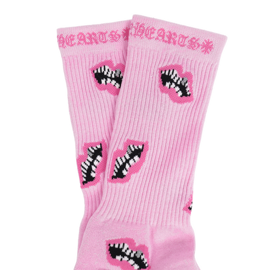 CHROME HEARTS MATTY BOY PINK CHOMPER SOCKS