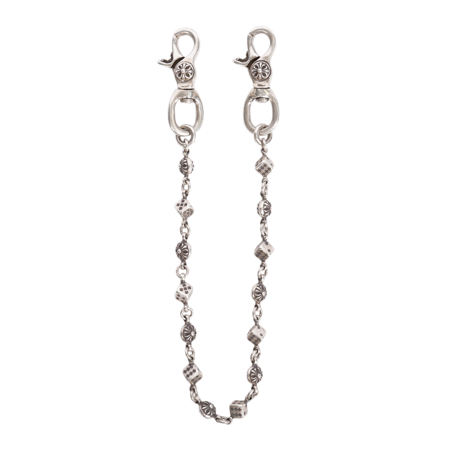 Chrome Hearts 14-Link DOUBLE LOBSTER Dice Wallet Chain