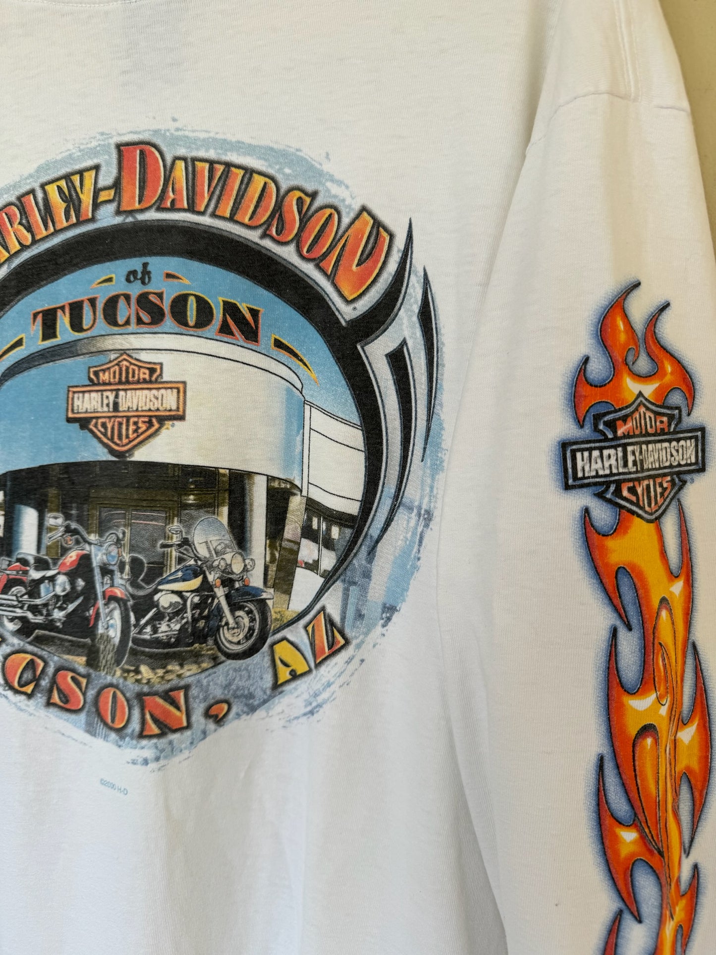 Harley Davidson White Flame Long Sleeve