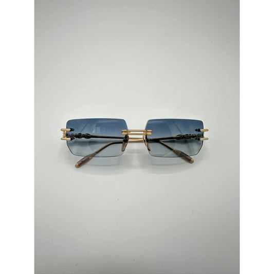 Chrome Hearts Sunglasses LORDIE Gold Rimless