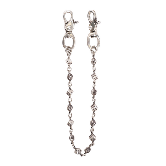 Chrome Hearts 14-Link DOUBLE LOBSTER Dice Wallet Chain