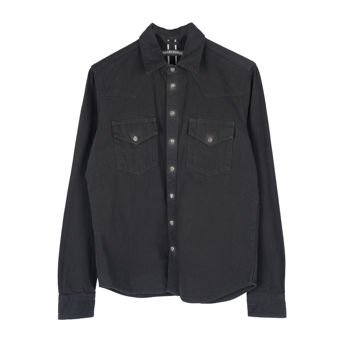 CHROME HEARTS CROSS PATCH WESTERN DENIM SHIRT