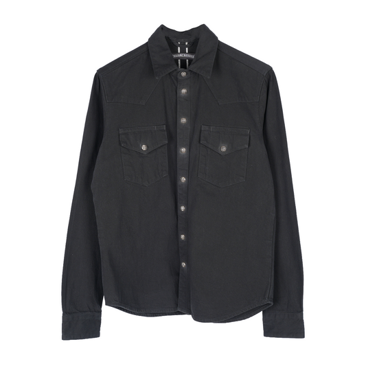 CHROME HEARTS CROSS PATCH WESTERN DENIM SHIRT