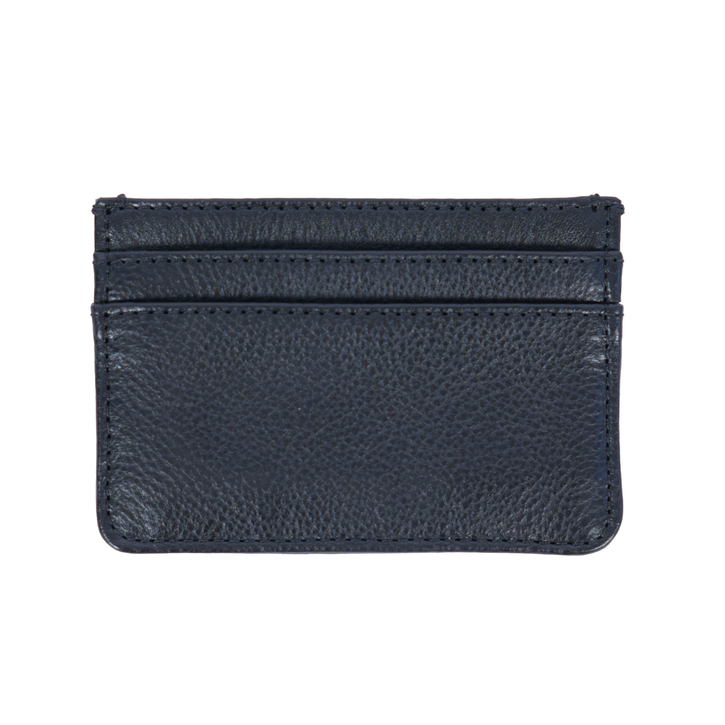 BLACK CHROME HEARTS LEATHER SCROLL CARD HOLDER