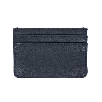 BLACK CHROME HEARTS LEATHER SCROLL CARD HOLDER