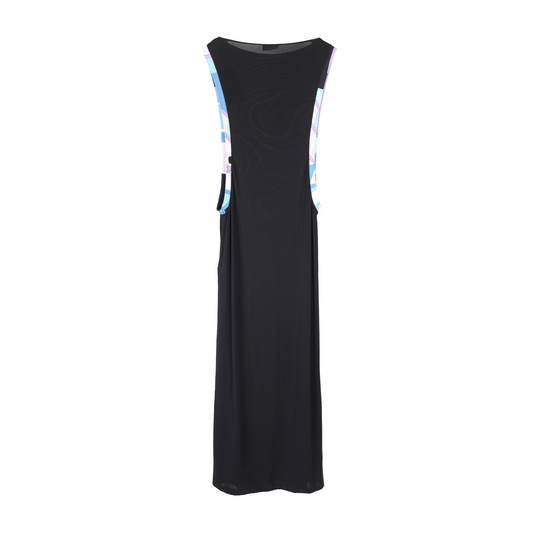 PUCCI PRINT BLACK LONG DRESS
