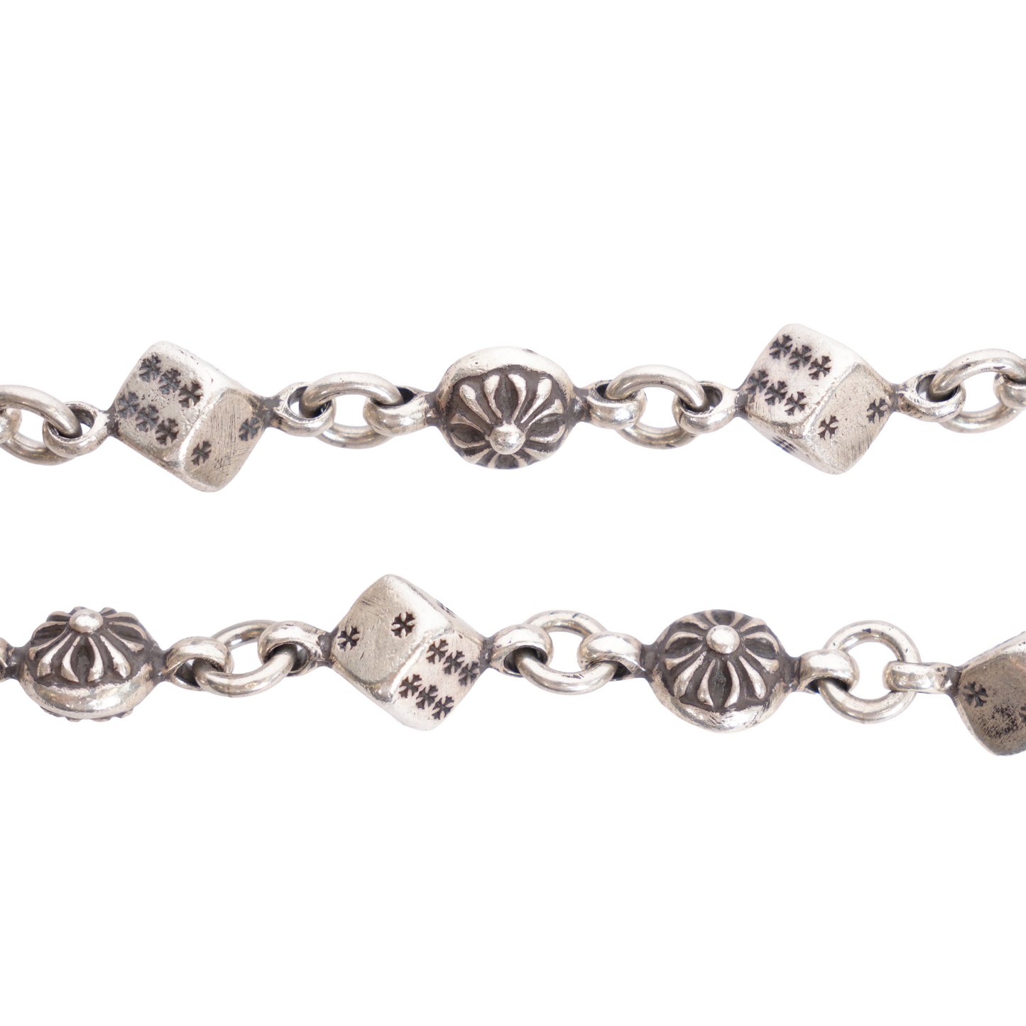 Chrome Hearts 14-Link DOUBLE LOBSTER Dice Wallet Chain