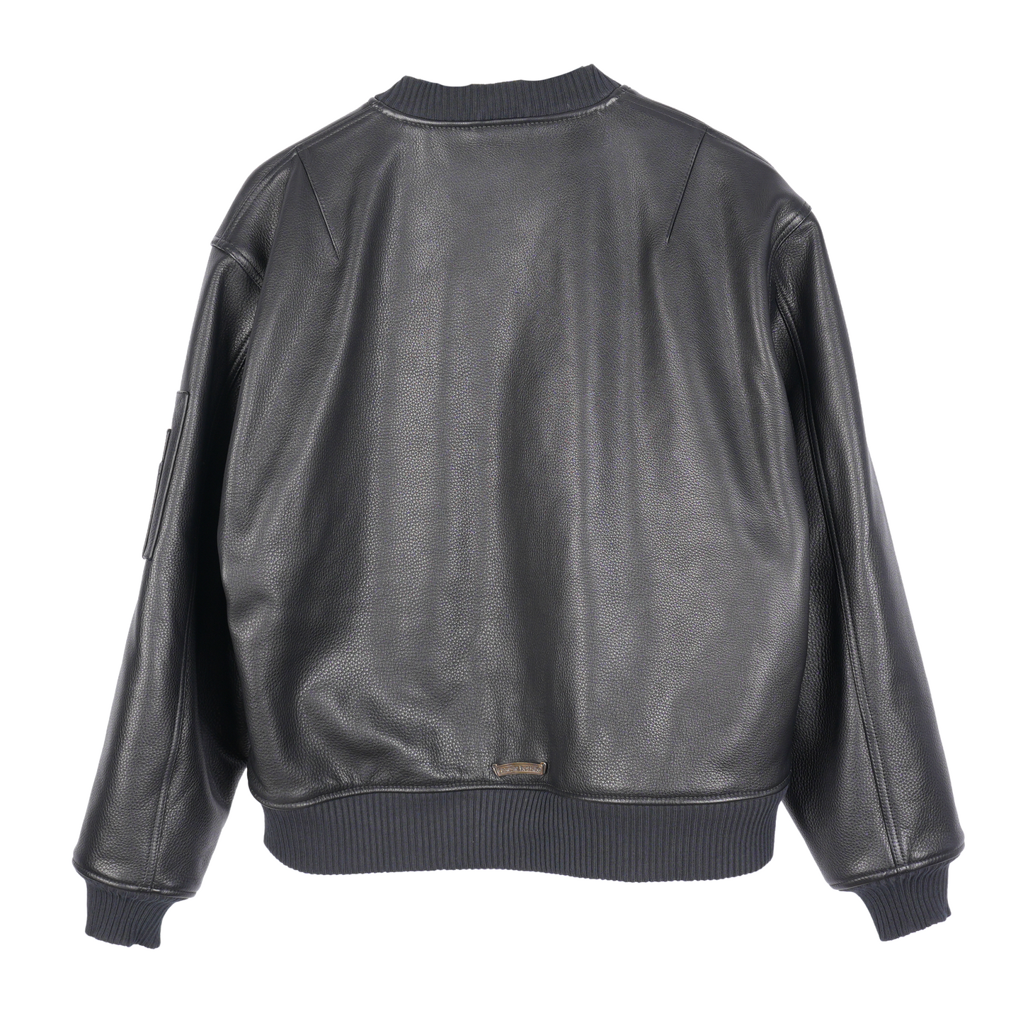 CHROME HEARTS ON TARGET CH PATCH LEATHER BOMBER JACKET