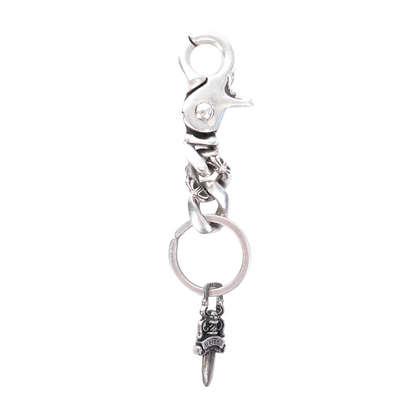 CHROME HEARTS SHORT FANCY LINK KEYCHAIN
