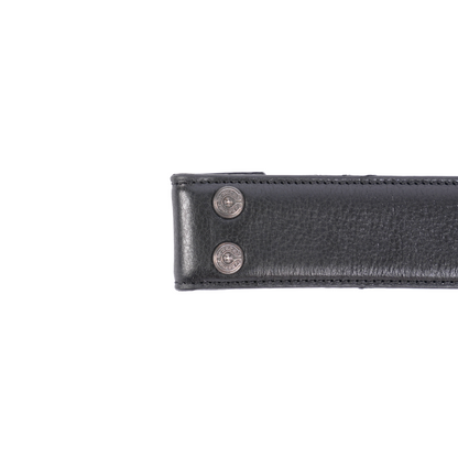 CHROME HEARTS BLACK LEATHER BELT STRAP SIZE 32
