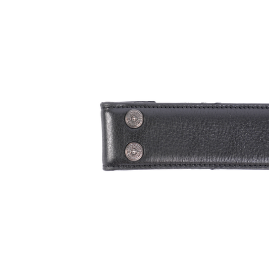 CHROME HEARTS BLACK LEATHER BELT STRAP SIZE 32
