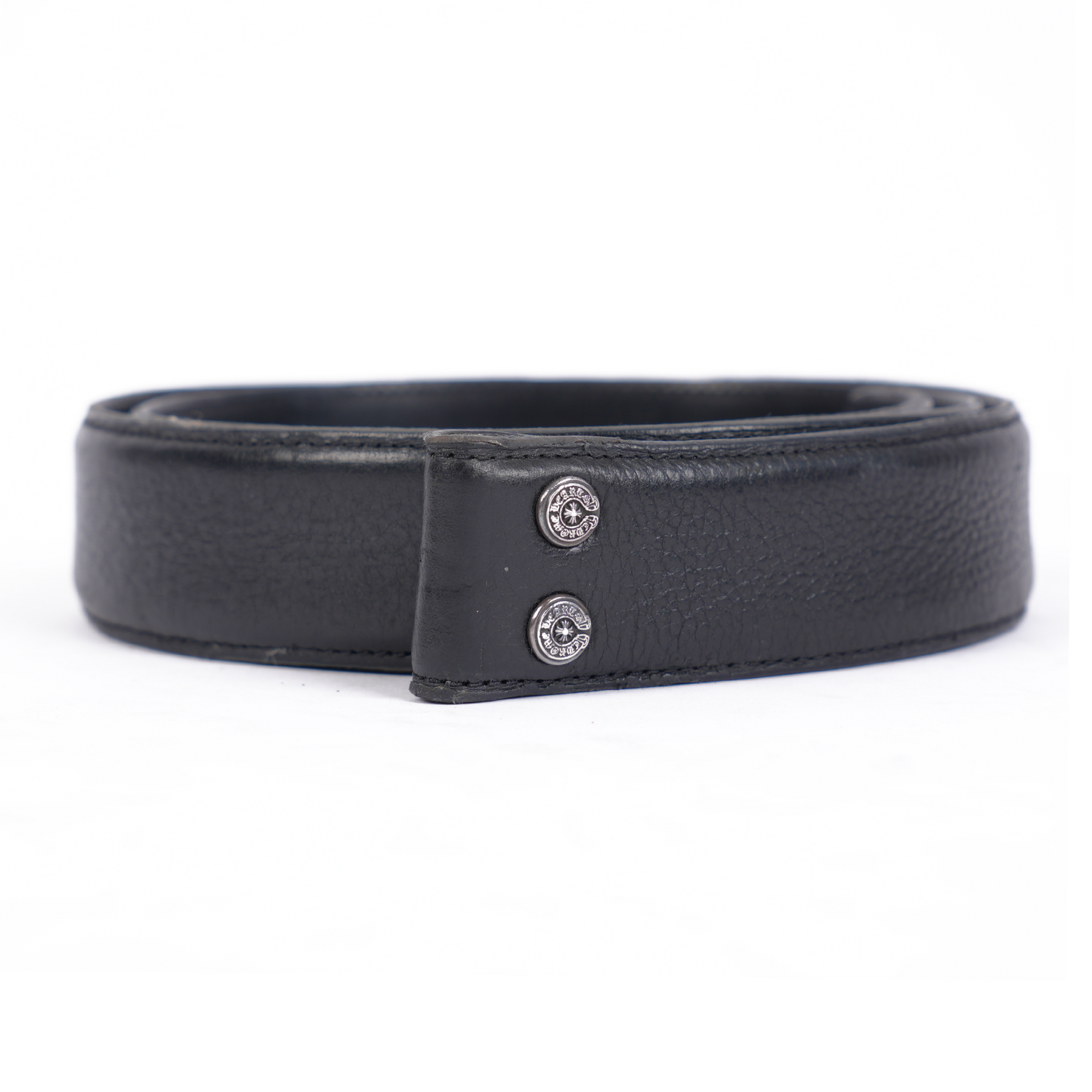 CHROME HEARTS BLACK LEATHER STRAP USED SIZE 36