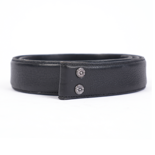 CHROME HEARTS BLACK LEATHER STRAP USED SIZE 36