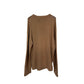 CHROME HEARTS TRIPLE SUEDE CROSS BROWN CASHMERE SWEATER