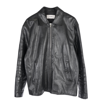 CELINE RARE HEDI SLIMANE POLICE LEATHER JACKET