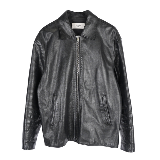 CELINE RARE HEDI SLIMANE POLICE LEATHER JACKET