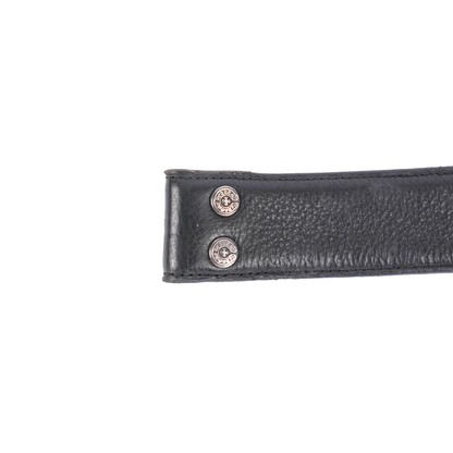 CHROME HEARTS BLACK LEATHER STRAP USED SIZE 36