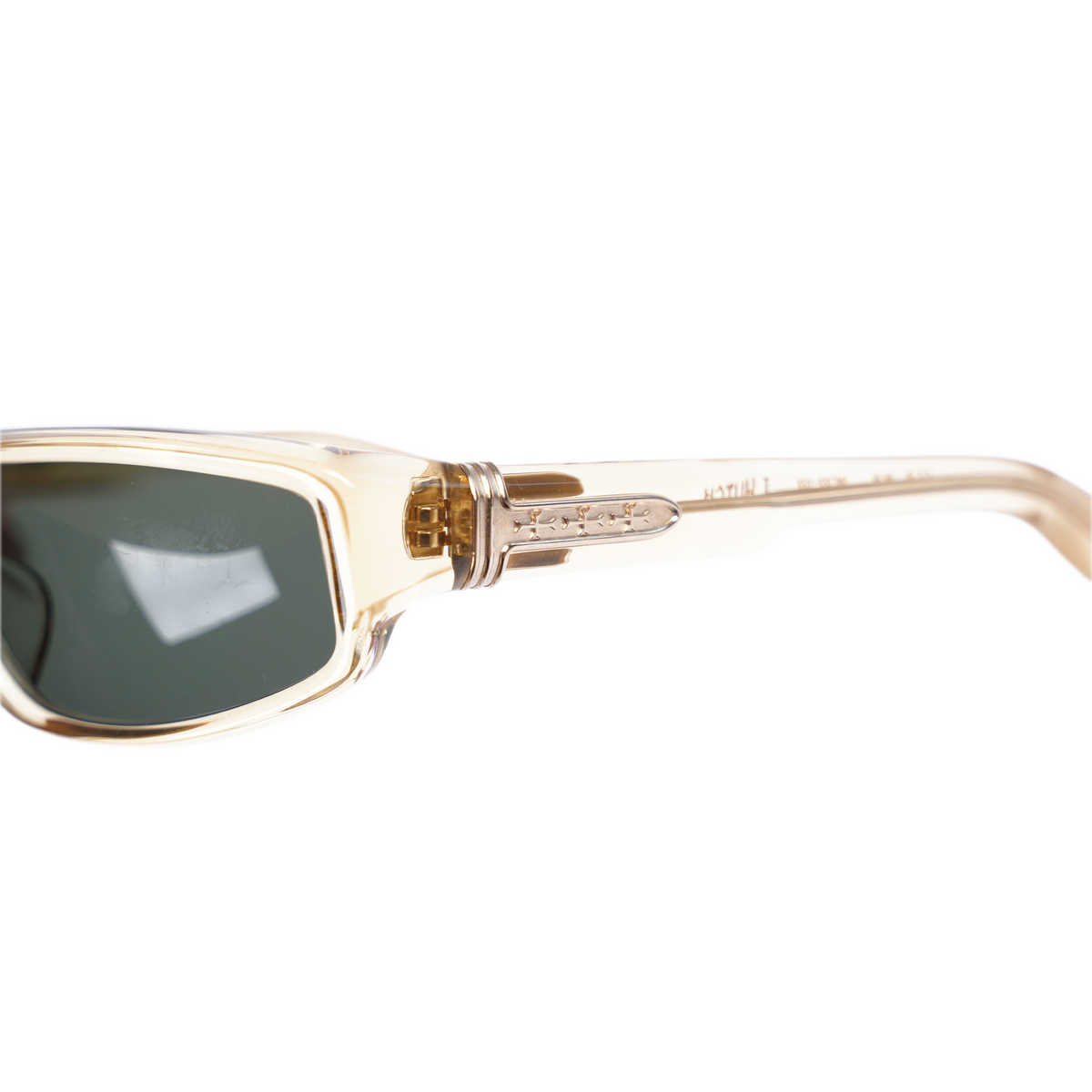 CHROME HEARTS CLEAR YELLOW T.HUTCH SUNGLASSES