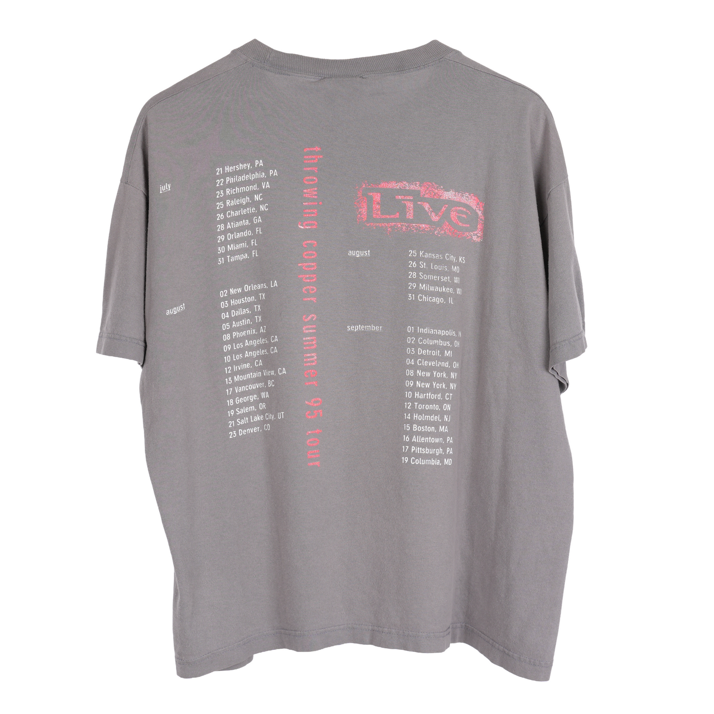 VINTAGE THROWING COPPER SUMMER 95 TOUR TEE