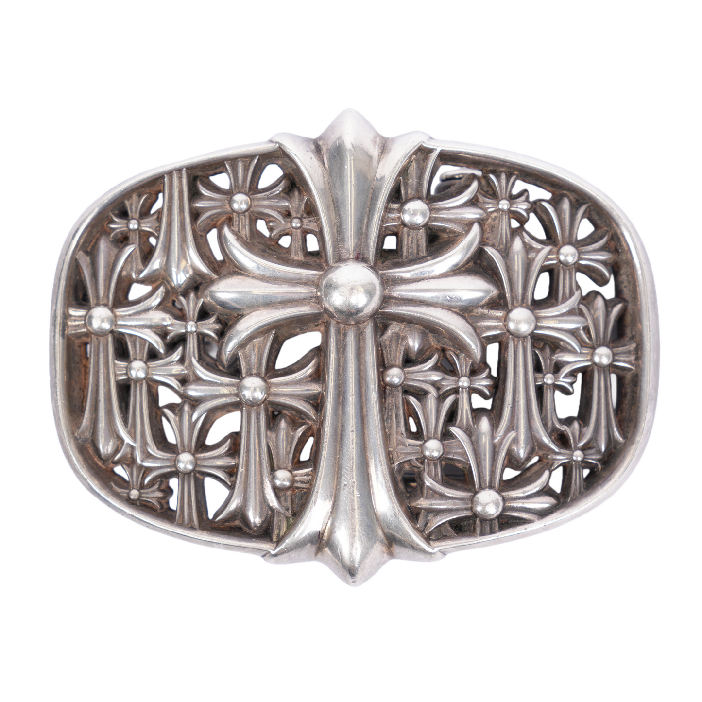 CHROME HEARTS 1.5" SILVER CEMETERY BUCKLE